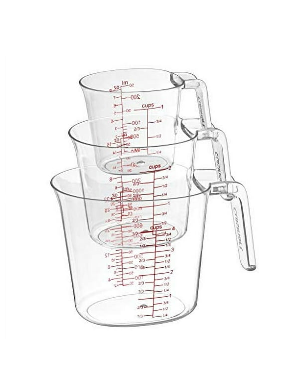 Cuisinart 3-Piece Nesting Liquid Set Measuring Cups, Set of 3, Clear