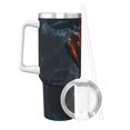 thumbnail image 2 of Pofeuu Blue and Red Roses Artwork Print 40oz Ice Bully With Handle And Straw Stainless Steel Vacuum Insulated Cup And 2 In 1 Straw Lid, 2 of 8