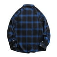 thumbnail image 3 of Cathalem Men's Button Down Regular Fit Long Sleeve Plaid Flannel Casual Shirts (Blue,XXXL), 3 of 5