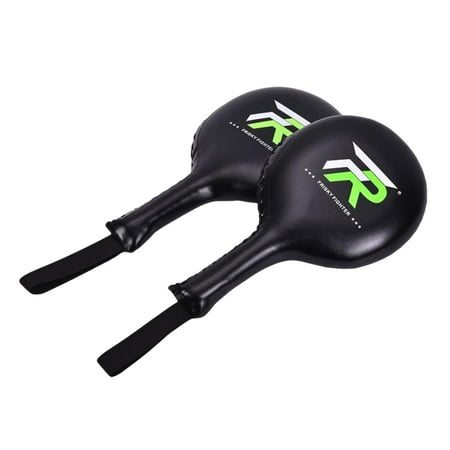 Pair Durable Taekwondo Kick Pad Training Target Punching Bag Practice Accurate Exercise Sporting Goods Hitting Boxing Mitts for Kickboxing Mma Black