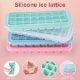 thumbnail image 2 of Huanledash Ice Cube Tray Large Capacity with Cover Silicone 24 Grids Easy Release Ice Cube Trays Kitchen Tool, 2 of 8