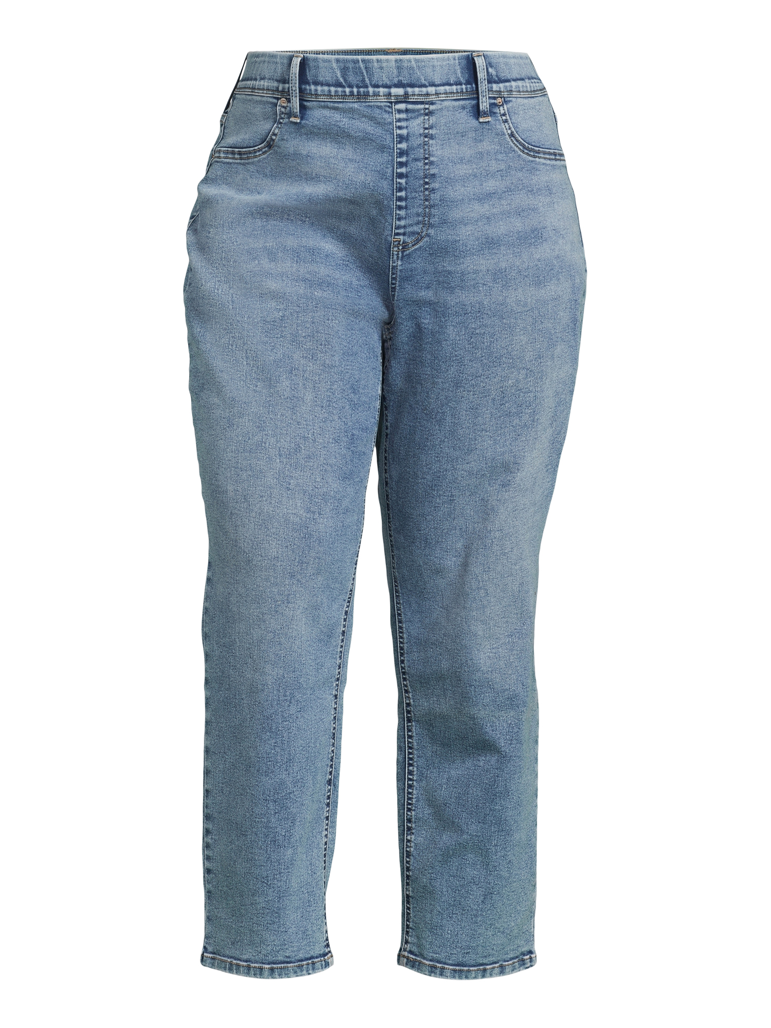 Terra & Sky Women’s Plus Straight Leg Jeggings, 29” Inseam, Sizes 0X-4X