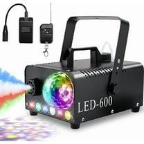TLGREEN Fog Machine with Disco Ball Lights, Smoke Machine with 6 LED, 600W, Light 12 Color Lights, 2 Wireless & 1 Wired Remote Control, for Halloween, Christmas, Party, Wedding, Stage
