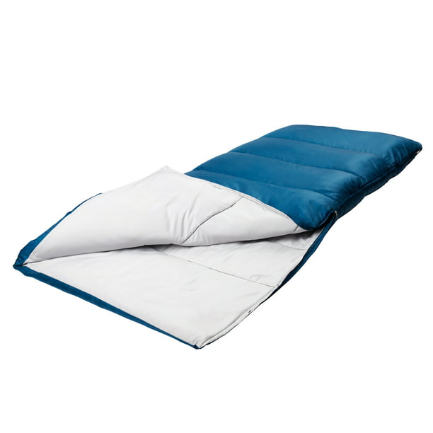Masculinidad Compra dígito Ozark Trail 35-Degree Cool Weather Recycled Adult Sleeping Bag, Blue,  33"x77" - Walmart.com