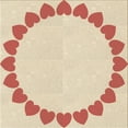 thumbnail image 1 of Ahgly Tapis d'Intérieur Lavable en Machine Carré Orange Lever de Soleil, 4 Pieds Carré, 1 of 7