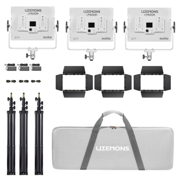 Godox Litemons LP600R 60W RGB LED 3-Light Panel Kit