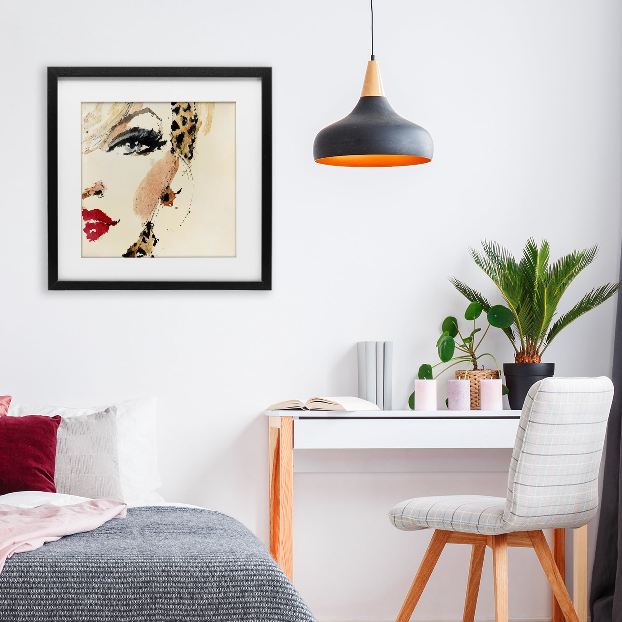 Stupell Industries Crimson Enigma Lipstick Black Framed Print Under Glass, design by Svetlana Aleynikova