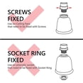 thumbnail image 4 of Aspen Creative 23125-4 Transitional Clear & Sandblasted Ceiling Fan Replacement Glass Shade.2-1/8"Fitter,4-3/4"Diameter x 5"Height.4 Pack, 4 of 6
