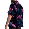 thumbnail image 3 of Cancer Constellation Men's Short Sleeve Beach Shirts, Hawaiian Printed Button Down Summer Casual Unisex Men's Shirts, 3 of 6