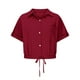 thumbnail image 4 of Vestidos Casuales Para Mujer, Blusas De Mujer De Moda Conjunto de blusa y pantalones cortos de lino para mujer, con solapa, manga corta y botones sueltos, para verano, 4 of 7