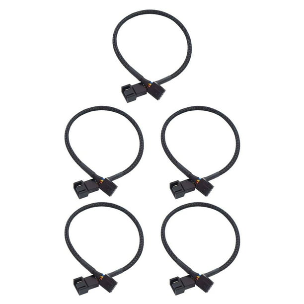 Sidaley Reemplazo del Cable de extensión del ventilador de la caja de la computadora Conector de 4 pines trenzado a Cable de alimentación Type2 NO2