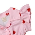 thumbnail image 3 of Styles I Love Infant Baby Girl Heart Pattern Leopard Print Blouse Short Sleeve Romper 4 Colors (Heart Bodysuit, 70/3-6 Months), 3 of 5