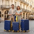 thumbnail image 3 of FOCHIER F 4 Piece Luggage Sets with Spinner Wheels,ABS Lightweight Hardside Suitcase with Spinner Wheels for Men Women (20/24/28 inch),Blue, 3 of 12