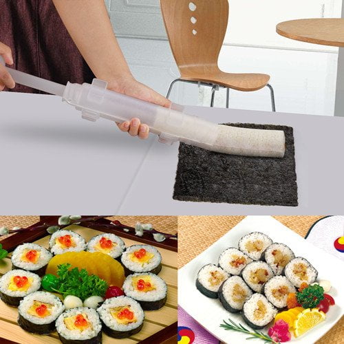 Kitchen Sushi Maker Kit Rice Roll Mold Bazooka Style Easy Sushi