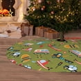 thumbnail image 6 of Yiaed Transportation Prints Print Christmas Tree Skirt , Tree SkirtsTree Mat for Christmas Winter Holiday Indoor Decorations-48", 6 of 7