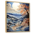 thumbnail image 2 of Designart "Wonderland Pastoral Snow Dawn wall art" Landscape & Nature Floater Framed Wall Art Living Room, 2 of 7