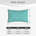 thumbnail image 6 of Naloa Aquamarine Glitter1 Pillowcase, Throw Pillowcase, Wrinkle-Free, Stain-Resistant with Hidden Zipper for Bedroom Sofa - 20"x30", 6 of 9