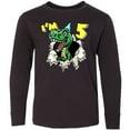 thumbnail image 3 of Inktastic I'm 5 Dinosaur Long Sleeve Youth T-Shirt, 3 of 5