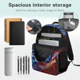 thumbnail image 4 of Yspwyqan Kids Flame Baseball Backpack Set for Elementary, USA Flag Backpack and Lunchbox with Padded Straps, Large Capacity Daypack for Boys Back to School Supplies, 4 of 7