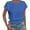 Blue, variant on Crew Neck 1/4 sleeve Casual Cottagecore Summer T Shirt Hawaiian Shirts Basic Tees boho tops for women summer Red S