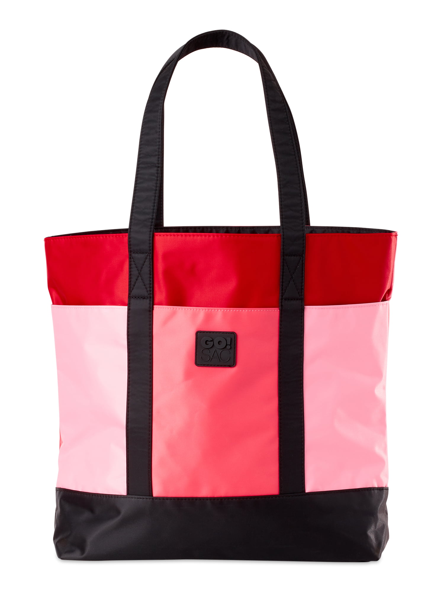 Go!Sac Women's Aida Color Block Tote Bag Pink Coral Red Black - Walmart.com