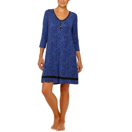 Women's Plus 3/4 Sleeve V Neck Chemise