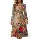 thumbnail image 3 of TaTaai Womens Solid Casual Long Sleeve Dress Crew Neck Loose Fit Mid Calf Length Soft Lightweight Polyester Dress Versatile for Home Daily Spring Summer Wear Gift, 3 of 7