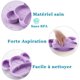 thumbnail image 2 of Platos de silicona para bebés, niños pequeños y niños, con fuerte succión, sin BPA, aprobados para lavavajillas y microondas (púrpura), 2 of 5