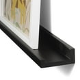 thumbnail image 6 of Wallniture Denver 46" Floating Picture Ledge Wall Shelf Hanging Bookshelf Modern Decor Vinyl Record Storage, Black, 6 of 9