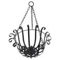 thumbnail image 3 of Hanging Basket Design Flower Holder Iron Wall Ornament Plant Display Rack, 3 of 4