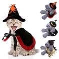 thumbnail image 3 of Pet Hat Cape Set Dog Cat Festival Color Blocking Design Adjustable Pet Supplies, 3 of 6