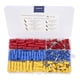thumbnail image 1 of 244 conectores de cable de terminal hembra macho a tope rojo azul amarillo para taller de garaje doméstico, 1 of 14