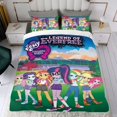 thumbnail image 4 of Chicas de Equestria Conjunto de sábanas temático, trío de piezas, cómodo y amigable con la piel, diseño único, regalo de decoración para el hogar para familiares, amigos y fans,135cm *200cm, 4 of 6