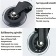 thumbnail image 4 of Office Rubber Chair Casters Replacement, 3 Inch Heavy-Duty Computer Gaming Desk Caster Wheels Smooth & Safe Rolling For ,Reliable, 4 of 6