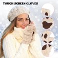 thumbnail image 2 of Guantes sin dedos para mujer Guantes de gato Guantes cálidos de felpa sintética Guantes de gato bonitos para los dedos Guantes de invierno para cosplay Equipamiento para deportes de invierno, 2 of 4