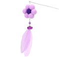 thumbnail image 1 of Fake Feather Cat Wand Flower Pom Pom Bell Kitten Interactive Toy Pet Wand Toy, 1 of 10