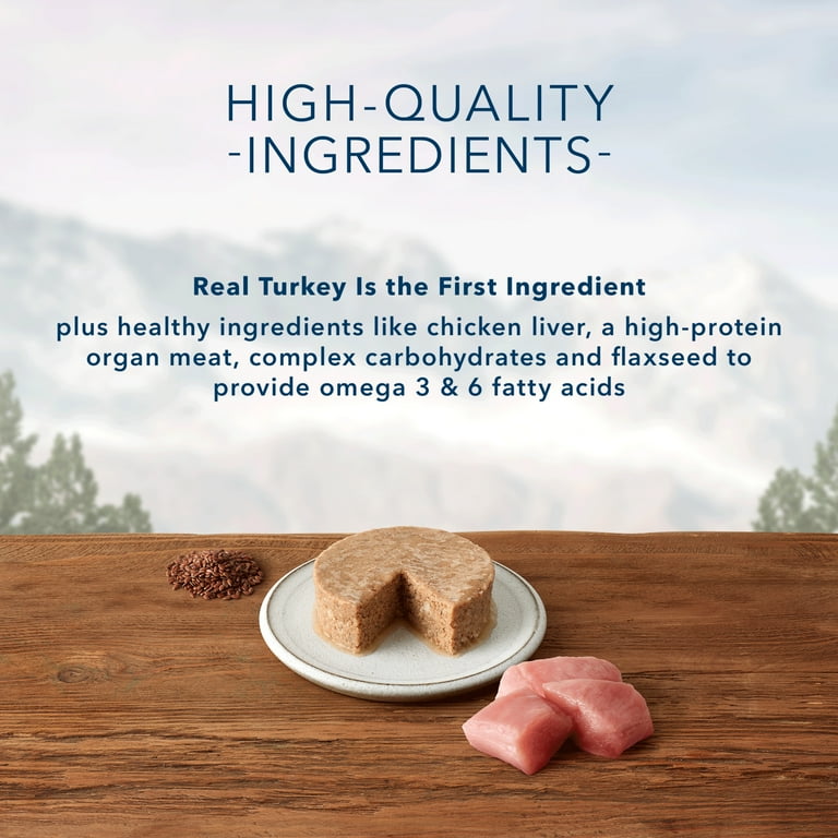 Blue Buffalo Wilderness High Protein Turkey Pate Wet Cat Food for