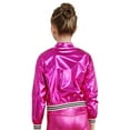 thumbnail image 5 of MSemis Kids Girls Metallic Bomber Jacket Coat Rose 14, 5 of 7
