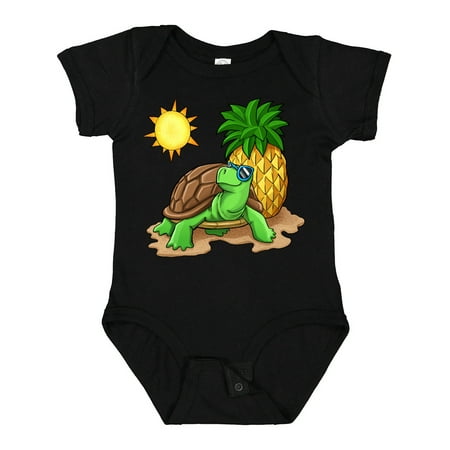 

Inktastic Summer Turtle in Sunglasses on the Beach with Pineapple Gift Baby Boy or Baby Girl Bodysuit