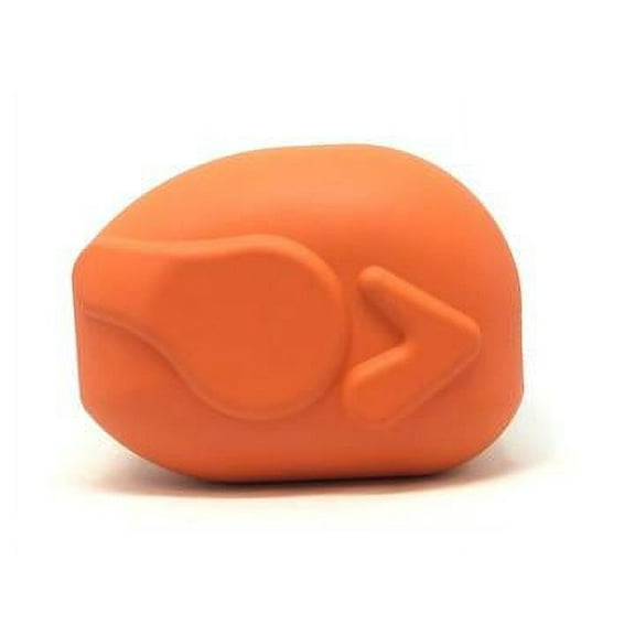 Mutts Kick Butt by SodaPup - Roasted Turkey Chew Toy - Treat Dispenser - Slow Feeder - Designed for heavy chewers - Large - Orange