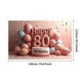 thumbnail image 5 of Golden Stars Happy 80th Birthday Celebration Banner for Party Backdrop and Decorations Ideal for Photography Background Birthday Party Supplies, 5 of 7