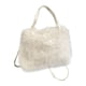 thumbnail image 1 of Bolso de mano peludo para mujer, tipo cartera, tipo bandolera, suave, para citas, fiestas y ocio. beige, 1 of 9