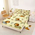 thumbnail image 2 of Manfei Cartoon Dachshund Dog Bed Sheets, Daisy Floral Full Size Sheets, Cream, 4pcs, 1 Flat Sheet, 1 Fitted Sheet and 2 Pillowcases, 2 of 6