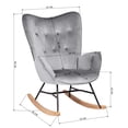 thumbnail image 4 of Sillón Relax Reclinable FurnitureR Sofá Individual para Salón Gris Moderno, 4 of 7