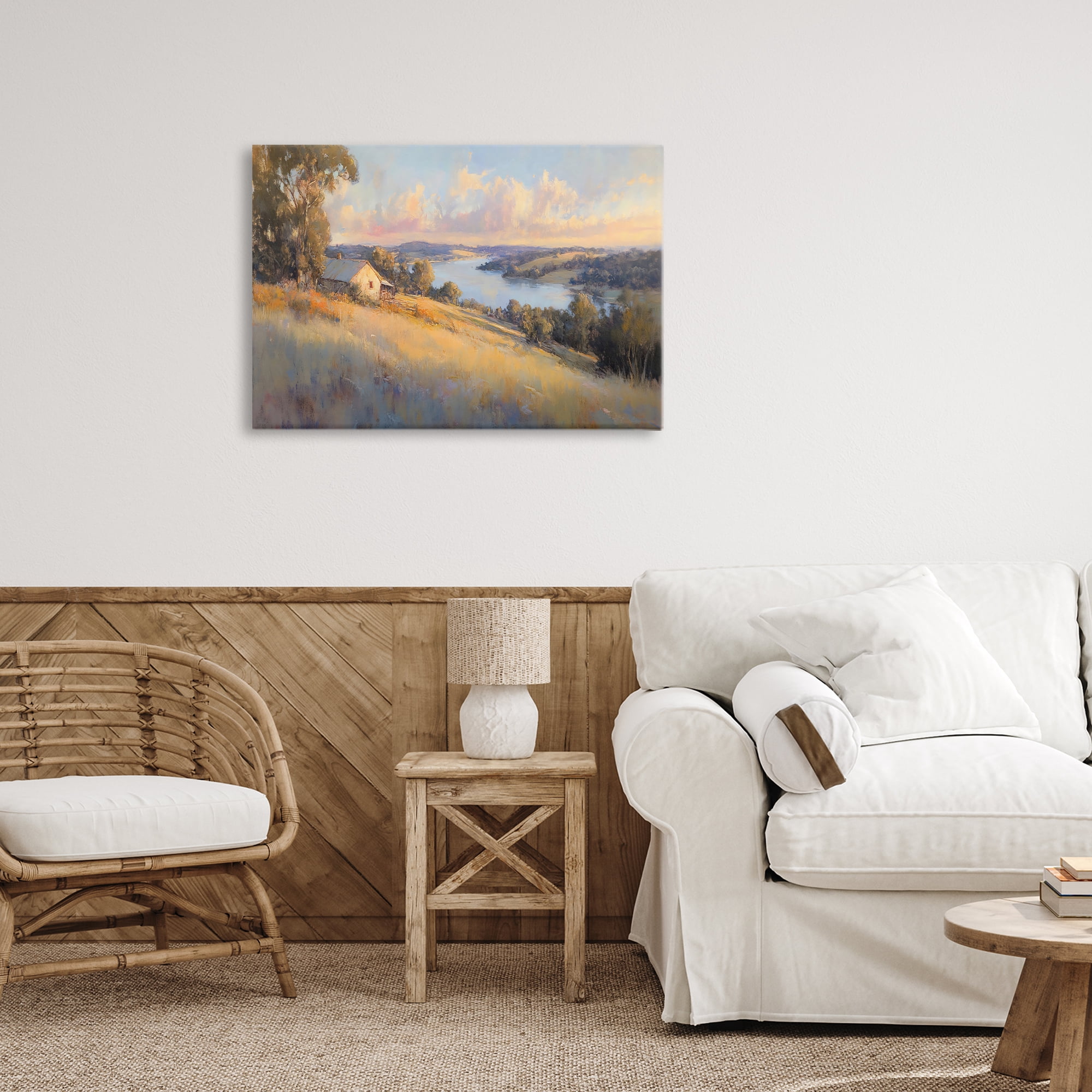Stupell Industries Hilltop Cottage in Sunset Glow Canvas Wall Art, design by Creative Studio