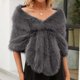 thumbnail image 3 of Bufandas elegantes para mujer, para novia, boda, chal largo falso, estola, bufanda, capa, cárdigan, chaqueta, top, bufanda para mujer, 3 of 5