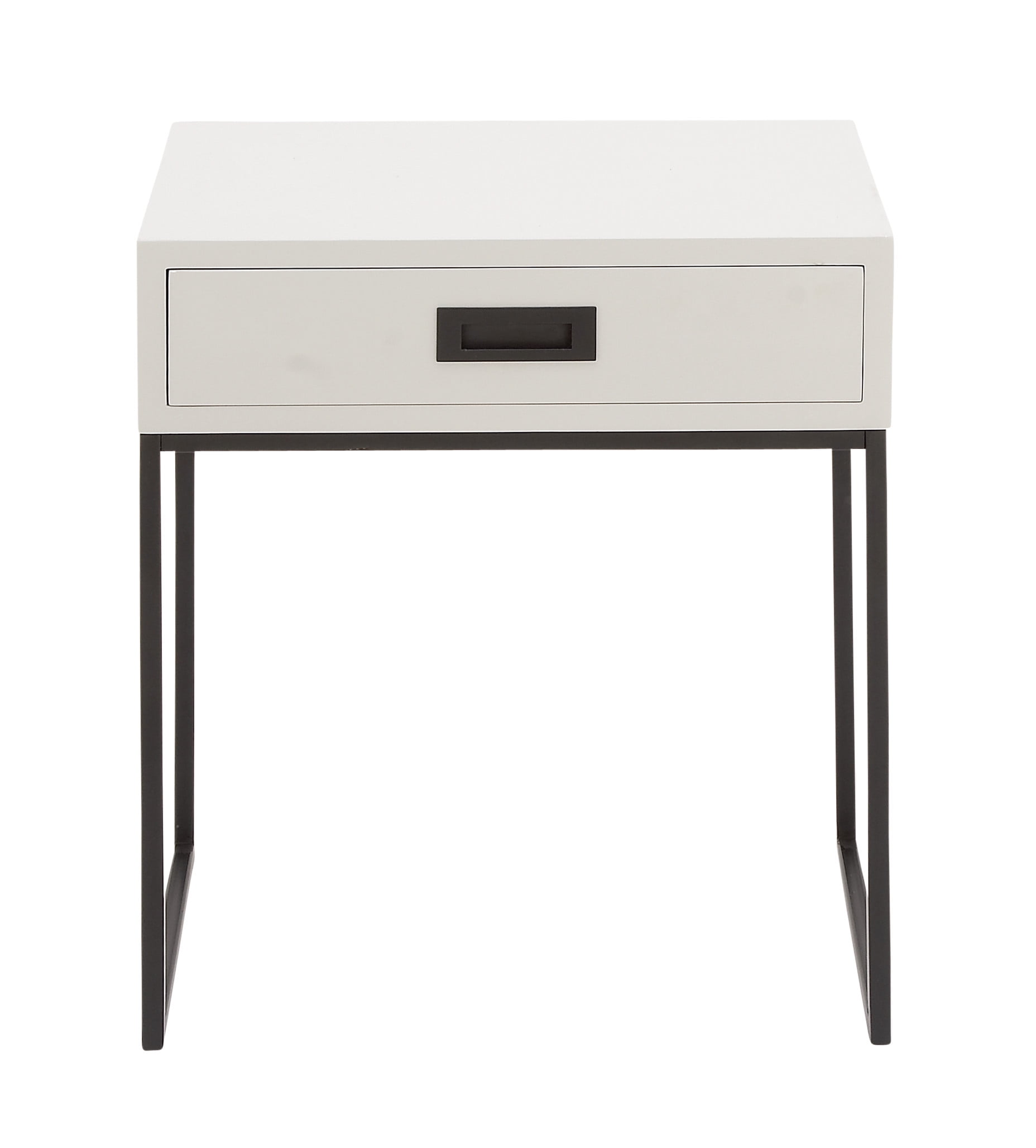 DecMode 24" x 20" Light Grey Wood Contemporary Accent Table Walmart