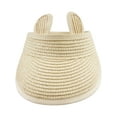 thumbnail image 5 of VIVIAN & VINCENT Boy's Girl's Wide Brim Sun Hats Straw Visor Summer Beach Hat for Kids Baby Toddler Beige 1-6yo, 5 of 6