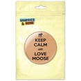 thumbnail image 1 of Keep Calm And Love Moose Pinback Button Pin Badge, 1 of 2