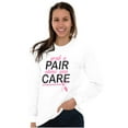 thumbnail image 4 of Grab Pair Show You Care Pink Ribbon Women Plus Size Long Sleeve Graphic Tee Brisco Brands 3X, 4 of 5